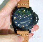 Copy Panerai Luminor GMT PAM0441 Watch Black Steel 44mm